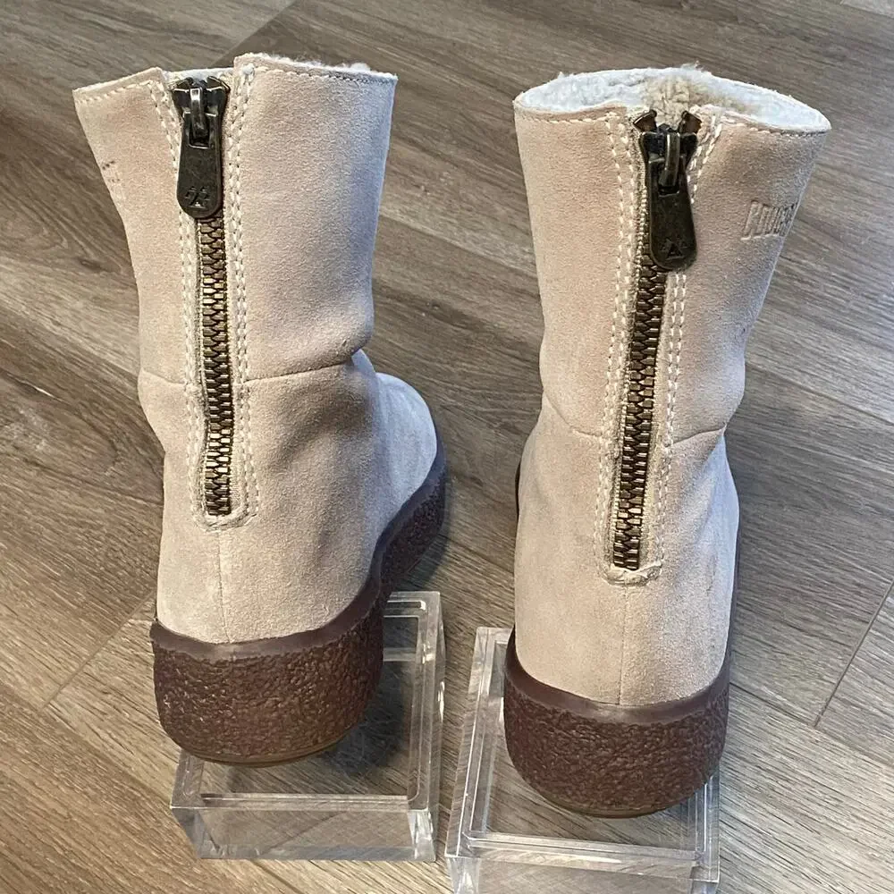 Cougar Beige Suede Waterproof Ankle Boots